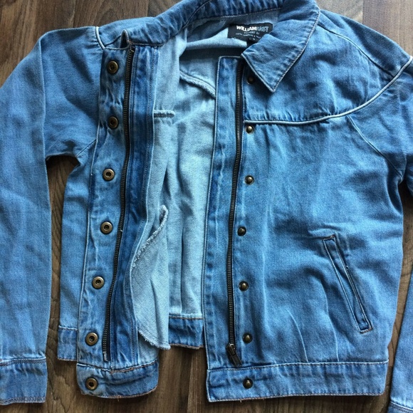 William Rast Blue Zip Up Snap Western Denim Jacket - Picture 6 of 8